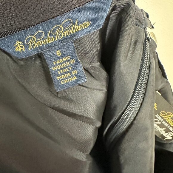 Brooks Brothers 100% Wool Womens Career Pencil Skirt Navy Blue Size 6 - Picture 6 of 6